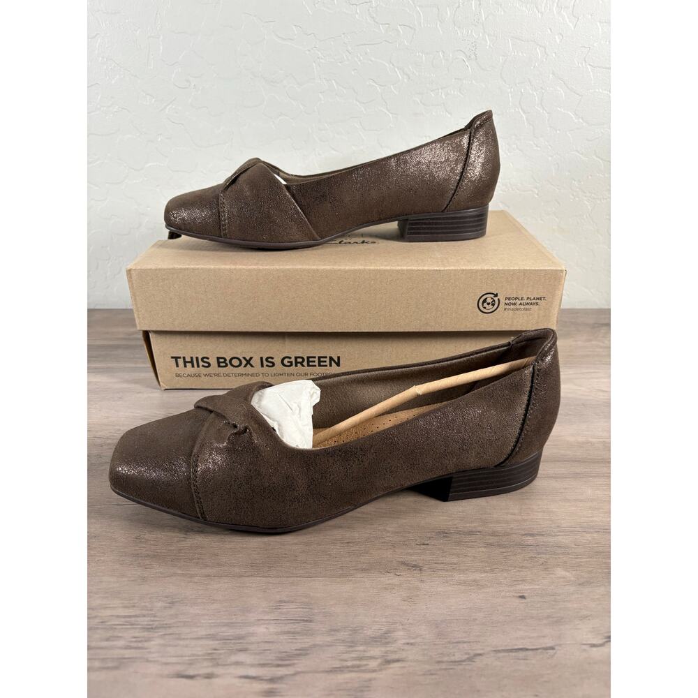 Collections by Clark Tilmont Dalla Bronze Metallic Flat Womens 10 Wide EU 41 1/2 - Picture 2 of 9